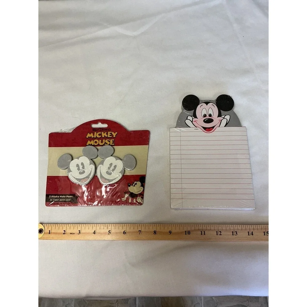 Disney Mickey Mouse Sticky Notes and Magnetic Notepad Stationary Set of 4